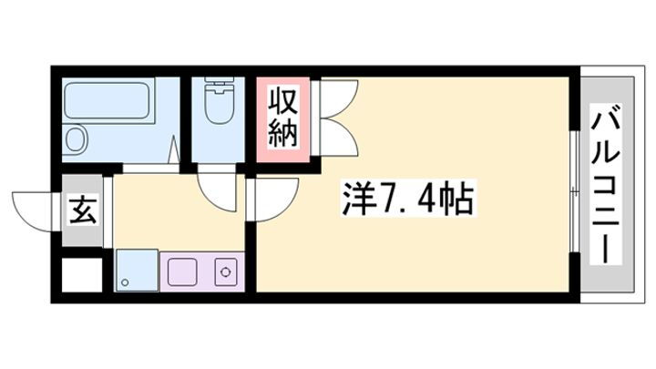 兵庫県姫路市三条町１丁目 亀山駅 1K アパート 賃貸物件詳細