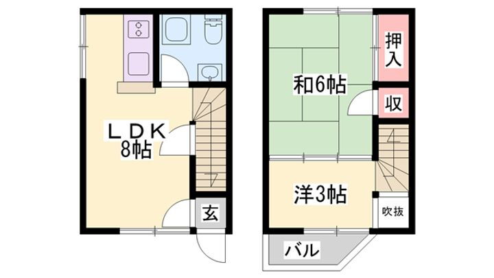 ビラージュ土居 2階 2LDK 賃貸物件詳細