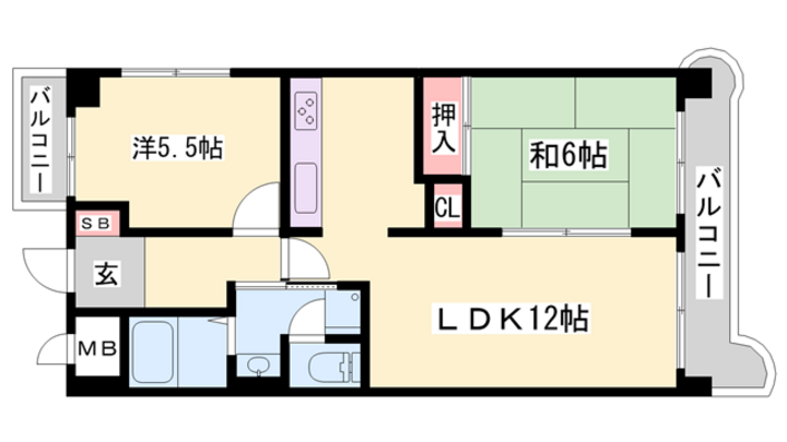 ロイヤルコーポ姫路北条 4階 2LDK 賃貸物件詳細