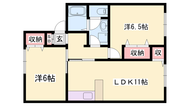 兵庫県姫路市広畑区清水町１丁目 広畑駅 2LDK アパート 賃貸物件詳細