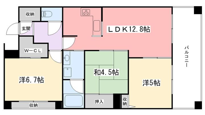 兵庫県姫路市東延末２丁目 姫路駅 3LDK マンション 賃貸物件詳細