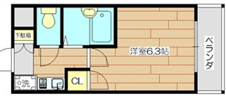 大阪府大阪市東淀川区下新庄４丁目３－５　２０１ 下新庄駅 1K マンション 賃貸物件詳細