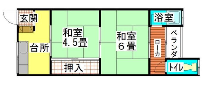 大阪府茨木市五日市２丁目２－２９ ＪＲ総持寺駅 2K アパート 賃貸物件詳細