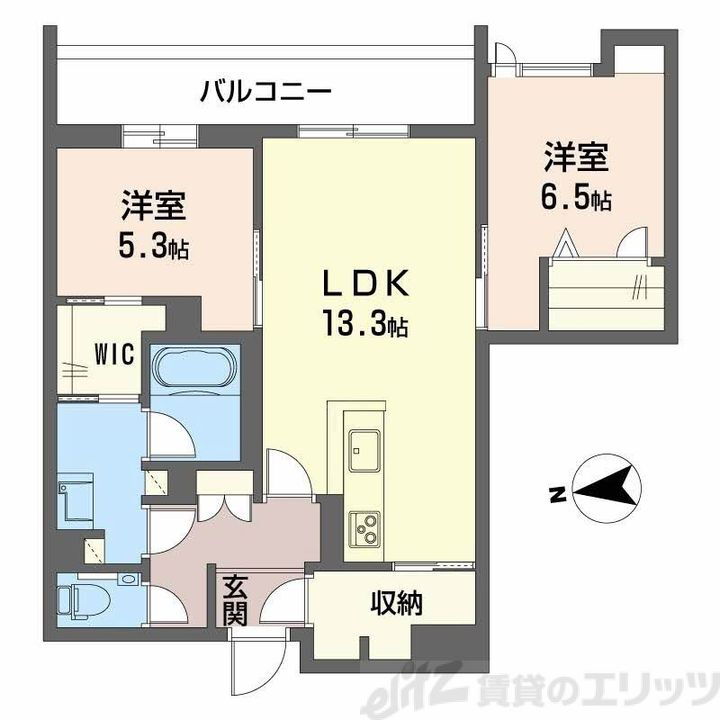 シャーメゾン　ケー 2階 2LDK 賃貸物件詳細