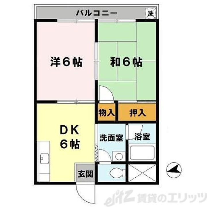 大阪府吹田市岸部北３丁目３５－２２ 岸辺駅 2DK アパート 賃貸物件詳細