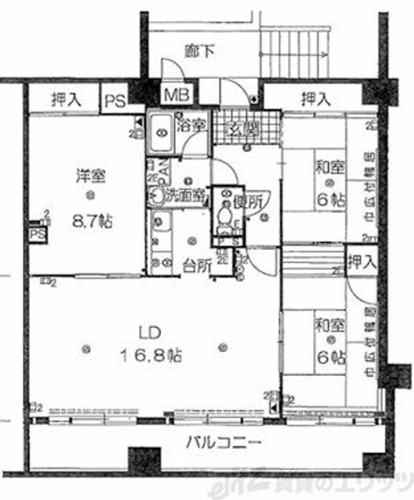エミネンス辻本Ⅱ 2階 3LDK 賃貸物件詳細