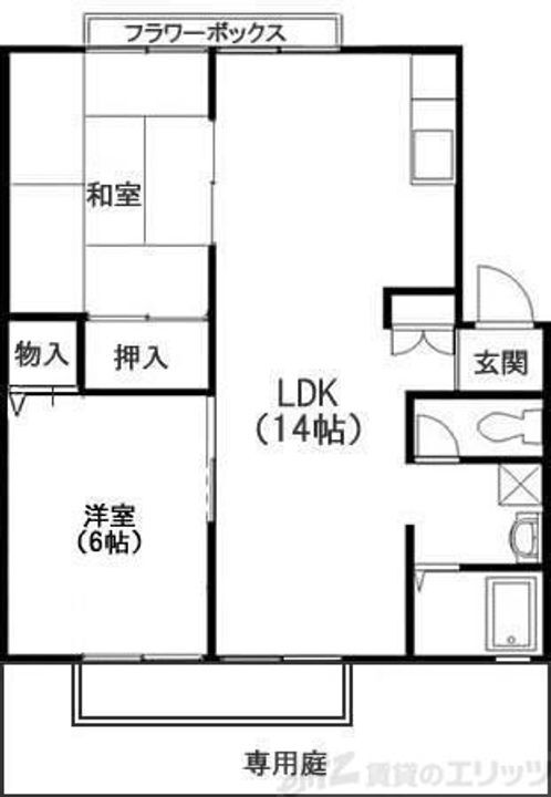 プラムコート 1階 2LDK 賃貸物件詳細