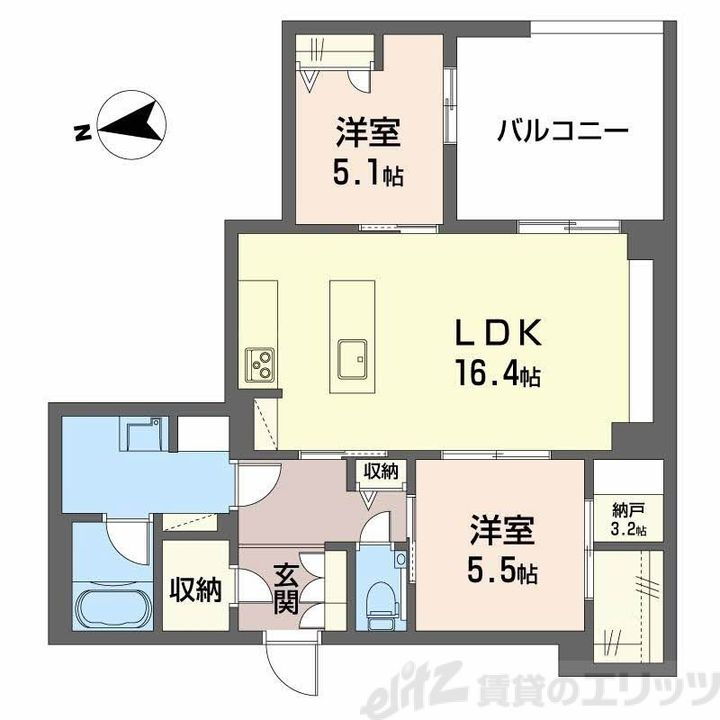 シャーメゾン　ケー 2階 2SLDK 賃貸物件詳細