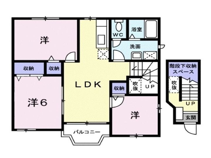 シティハイツ山田Ｅ 2階 3LDK 賃貸物件詳細