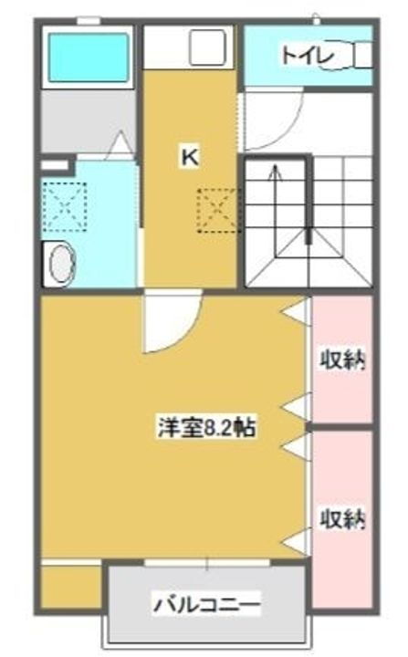 ａｐａｒｔｍｅｎｔ　ＩＮ　ＷＥＳＴ 2階 1K 賃貸物件詳細
