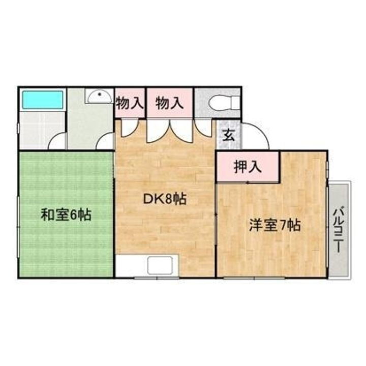 広島県福山市幕山台７丁目１－１７ 東福山駅 2DK アパート 賃貸物件詳細