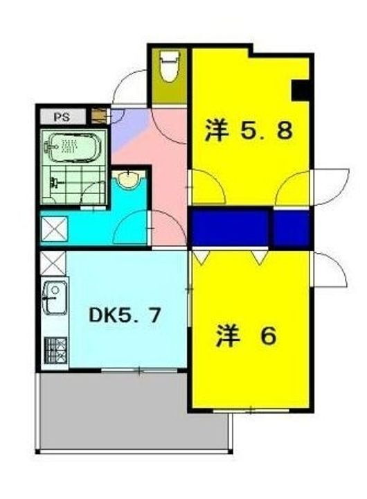 広島県福山市昭和町７－１０ 福山駅 2DK マンション 賃貸物件詳細