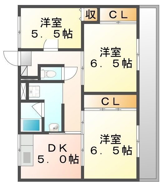 ビレッジハウス浦田３号棟 4階 3DK 賃貸物件詳細