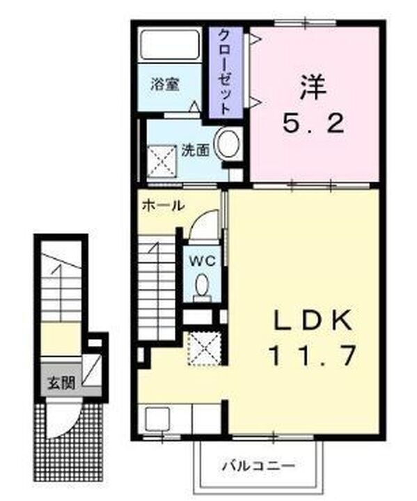 コットン　フィールド 2階 1LDK 賃貸物件詳細