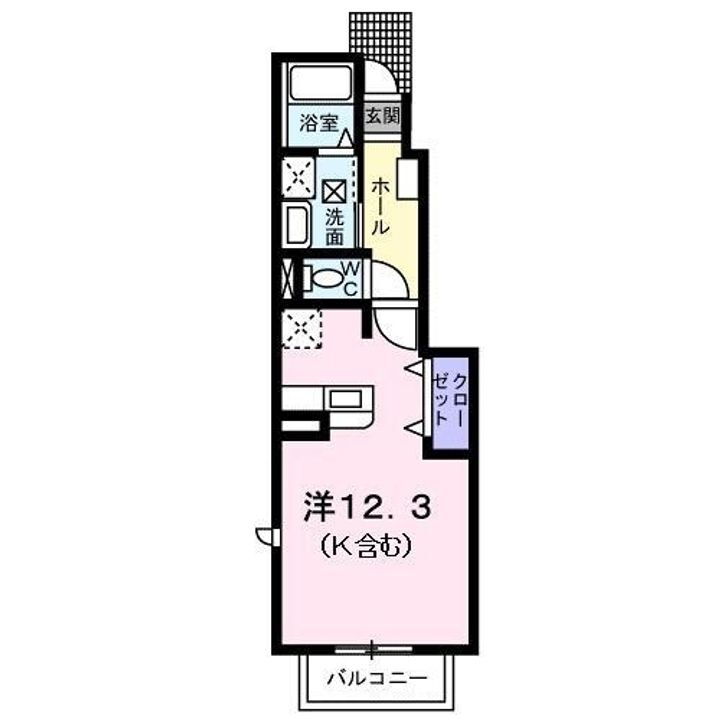 Ｆカントリーハイツ 1階 ワンルーム 賃貸物件詳細