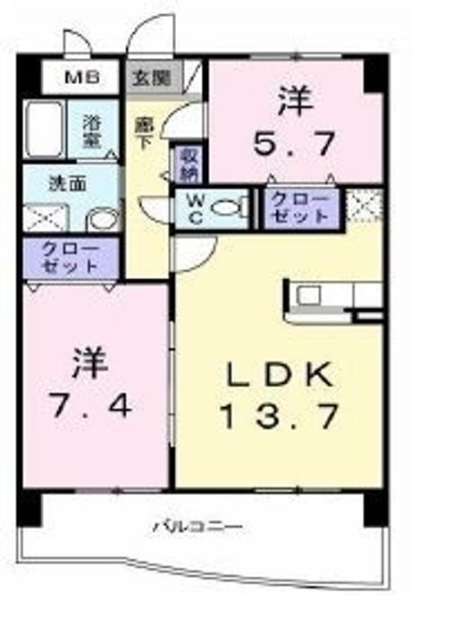 デイ　ドリーム 5階 2LDK 賃貸物件詳細