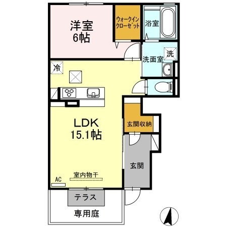 香川県高松市上林町３６１－１　 1LDK アパート 賃貸物件詳細