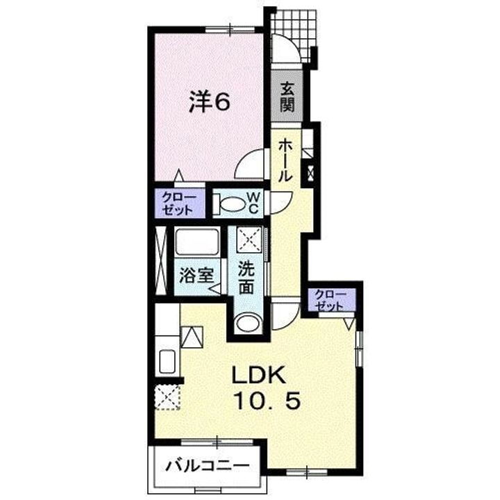 ニュープレイス　Ｂ 1階 1LDK 賃貸物件詳細