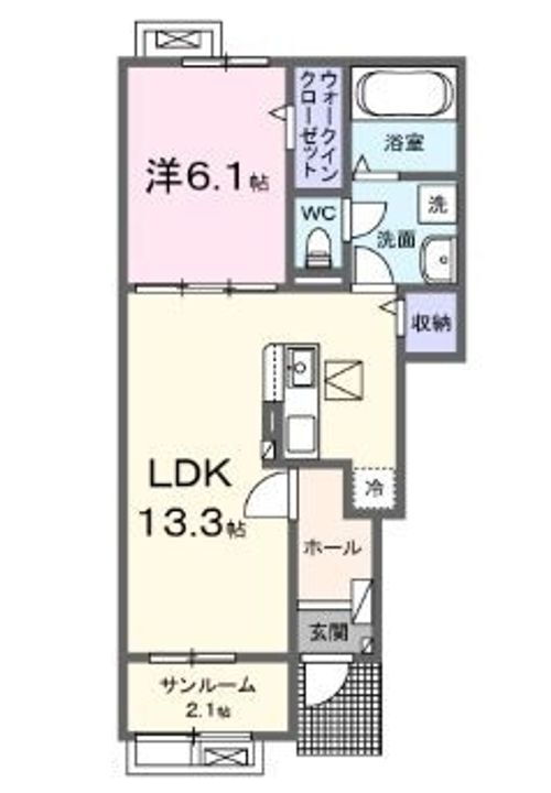 メゾン・ミクニⅠ　Ａ 1階 1LDK 賃貸物件詳細