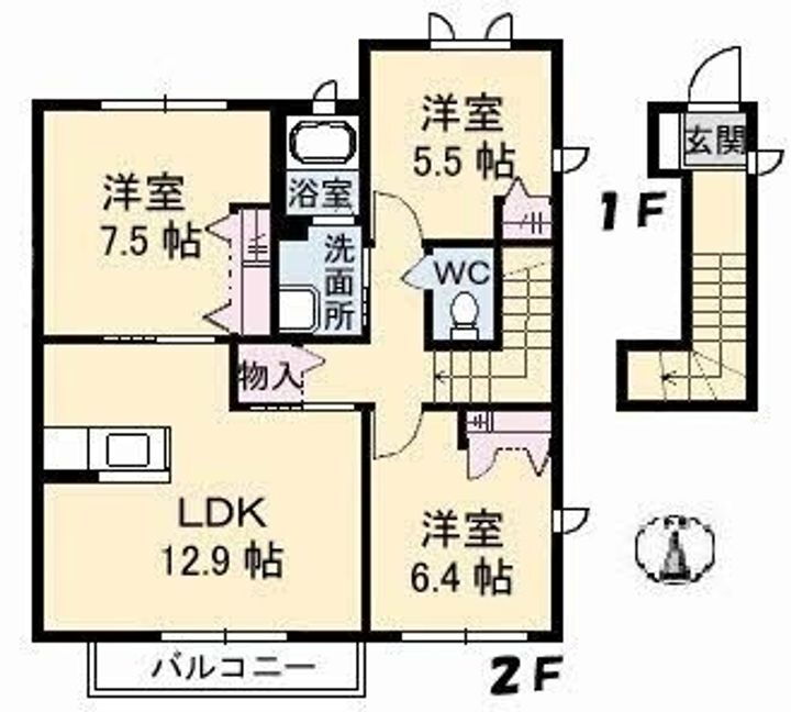 香川県高松市林町１３３６－９ 3LDK アパート 賃貸物件詳細