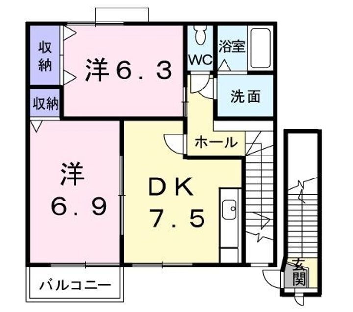 香川県高松市牟礼町牟礼１４７７－１ 六万寺駅 2DK アパート 賃貸物件詳細