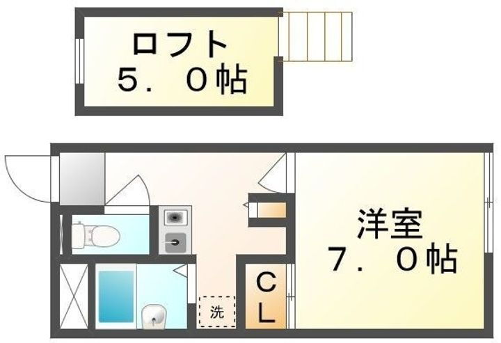 香川県綾歌郡宇多津町浜六番丁８６－１３ 宇多津駅 1K アパート 賃貸物件詳細