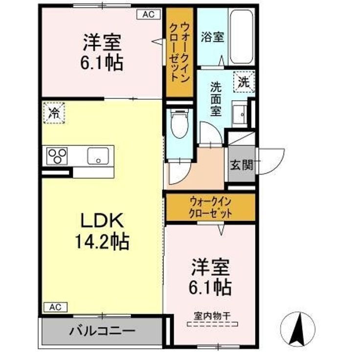 さくらハウス 3階 2LDK 賃貸物件詳細