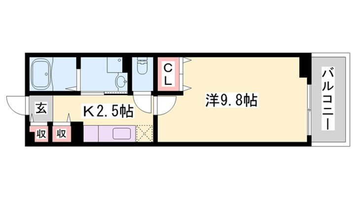 サンクレメントＣ 2階 1K 賃貸物件詳細