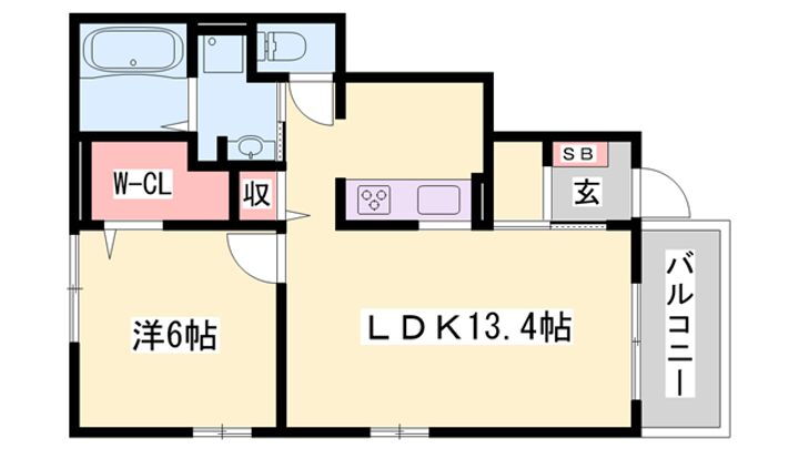 リヴェール西脇 1階 1LDK 賃貸物件詳細
