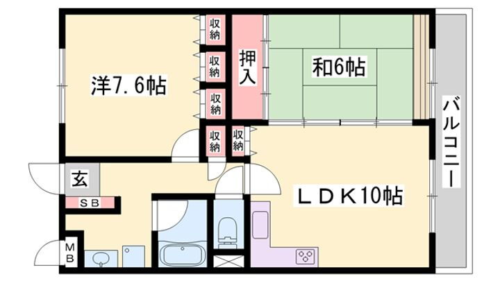 コーポ東延末 5階 2LDK 賃貸物件詳細