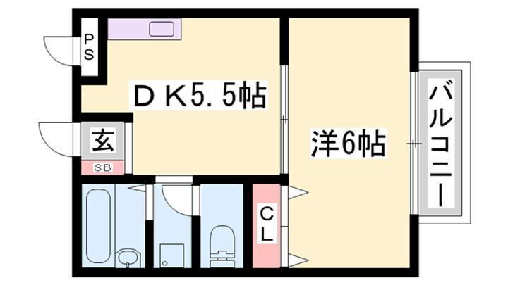兵庫県姫路市辻井６丁目 山陽姫路駅 1DK アパート 賃貸物件詳細