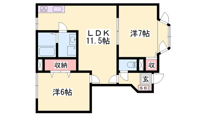 Ｌａ．プラティーヌ 1階 2LDK 賃貸物件詳細
