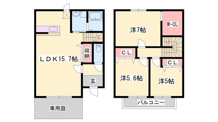 Ｍａｉｓｏｎ　Ｃｌａｉｒｅ 1階 3LDK 賃貸物件詳細