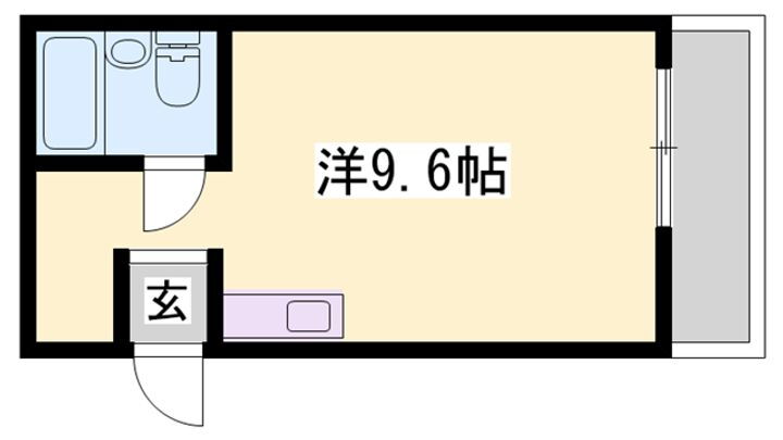 マイコーポ白国 2階 ワンルーム 賃貸物件詳細