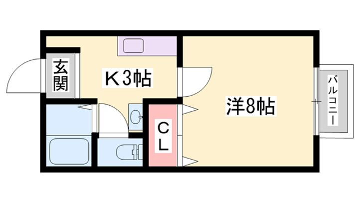 兵庫県加西市北条町横尾 北条町駅 1K アパート 賃貸物件詳細