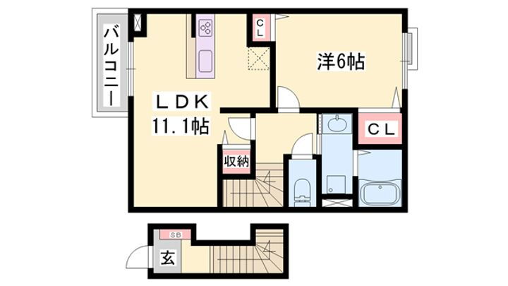ジラソーレ 2階 1LDK 賃貸物件詳細