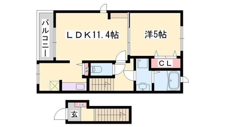 ブリッサガーデンＡ 2階 1LDK 賃貸物件詳細
