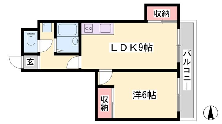 レジデンス西庄 3階 1LDK 賃貸物件詳細