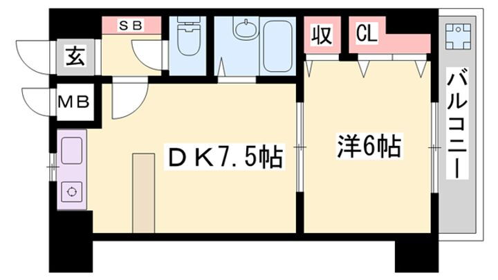 Ｄ－スクウェア加古川 2階 1DK 賃貸物件詳細