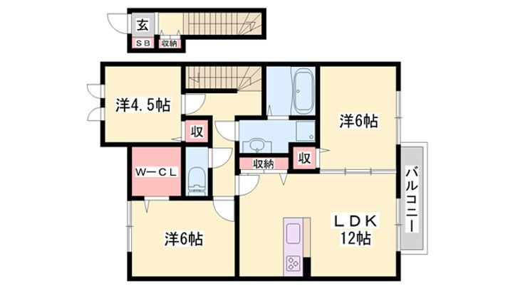 メゾン・ドール 2階 3LDK 賃貸物件詳細