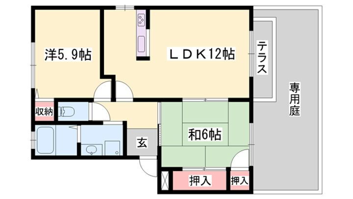 パセオカサベルデ 1階 2LDK 賃貸物件詳細