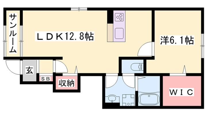 パイン　ヌーボー　西脇Ⅰ 1階 1LDK 賃貸物件詳細