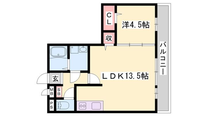 フェリア佐用岡 3階 1LDK 賃貸物件詳細