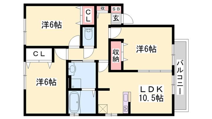 ヒルサイドテラス　Ａ棟 2階 3LDK 賃貸物件詳細