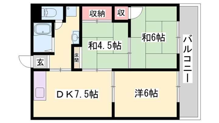 ハイツ西本町 3階 3DK 賃貸物件詳細