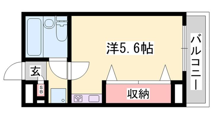 サンパレス２１姫路 2階 ワンルーム 賃貸物件詳細