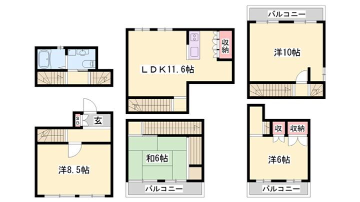 伊伝居戸建 4LDK 賃貸物件詳細