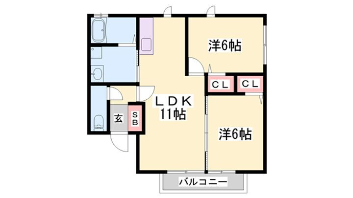 ＢＩＲＤ　ＬＡＮＤ　たまで　Ａ・Ｂ棟 2階 2LDK 賃貸物件詳細