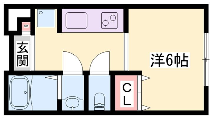 兵庫県姫路市網干区浜田 山陽網干駅 1K アパート 賃貸物件詳細