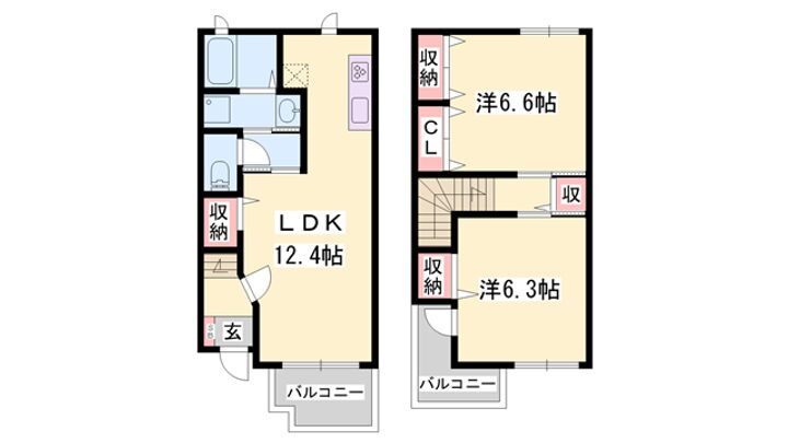 マリオンＡ 1階 2LDK 賃貸物件詳細